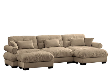 Super Comfort Oversized Modular Sectional Sofa With Movable Ottoman