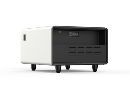 Modern Smart Side Table With Built-In Fridge, Wireless Charging, Temperature Control, Power Socket, USB Ports, Outlet Protection, Induction Light