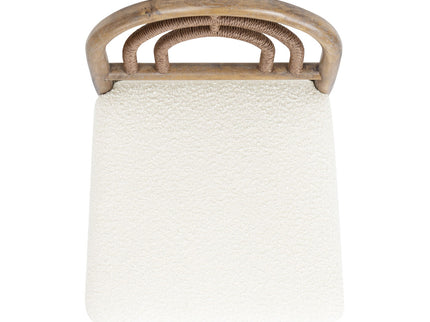 Leon - Arched Back & Upholstered Counter Stool (Set of 2) - Ivory White