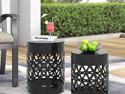 Delight - Powder Coated Iron End Table (Set of 2)