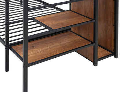 Bunk Bed With Lateral Storage Ladder And Wardrobe