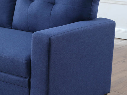 Upholstered Pull Out Sectional Sofa With Chaise