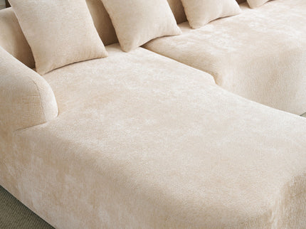 Modular L-Shape Sectional Sofa With Curved Chaise