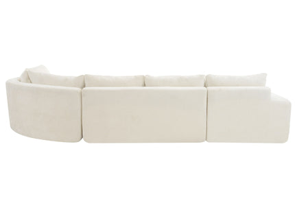 Modular Cloud Sectional Sofa Set, U-Shaped Upholstered Couch With Deep Seat