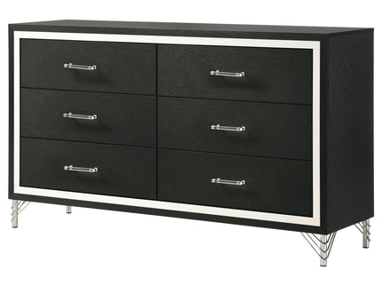Malcolm - 6 Drawer Dresser Cabinet - Black