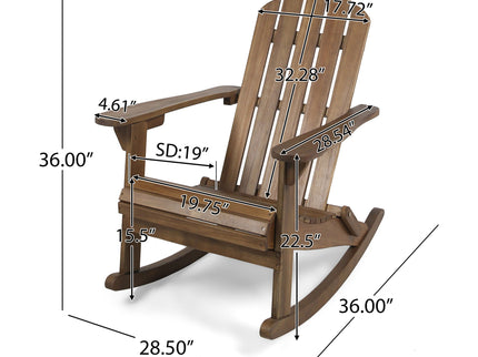 Echoes - Outdoor Acacia Wood Adirondack Rocking Chair