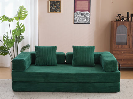 Floor Couch, Convertible Floor Sofa Bed With Pillow Back Support Armrest