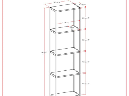 Ralston - Bookcase - Rustic Natural Aged Brown