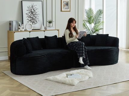 Sectional Sofa, Oversized 4 Seater With Deep Seat Design