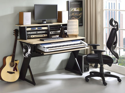 Eleazar - Music Recording Studio Desk - Natural Oak