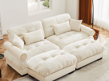 Super Comfort Oversized Modular Sectional Sofa With Movable Ottoman