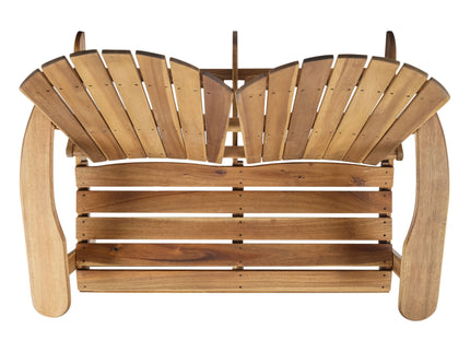 Outdoor Adirondack Rocking Loveseat With Hand Crafted Details