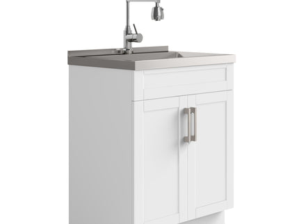 Hennessy - Deluxe Laundry Cabinet With Faucet And Stainless Steel Sink