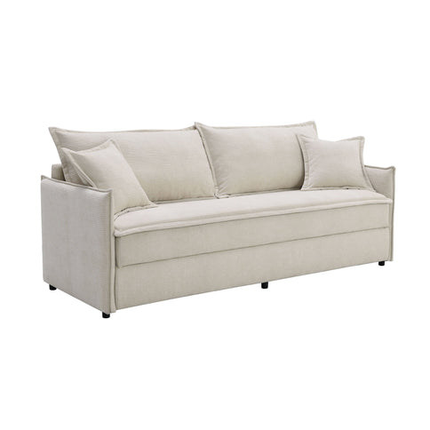 Elisea - Sleeper Sectional Sofa With 2 Toss Pillows - Beige