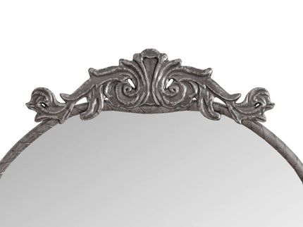 Full Body Arched Mirror With Vintage Carved Applique