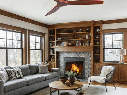 Low Profile Flush Mount Ceiling Fan Without Light