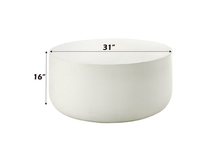 Dustan - Natural Coffee Table - White