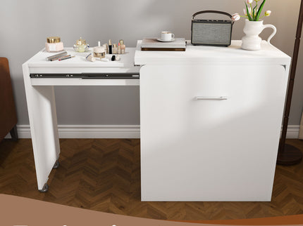 Folding Desk With Mirror And Storage Stol For Bedroom