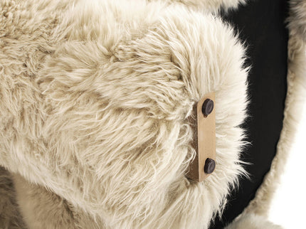 Avalon - Genuine Sheepskin Fur Split Barrel Back Accent Chair - Natural Blonde