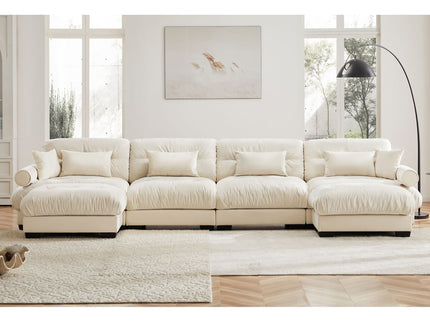 Super Comfort Oversized Modular Sectional Sofa With Movable Ottoman