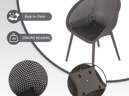 Modern Lounge Chair Set With Round Table