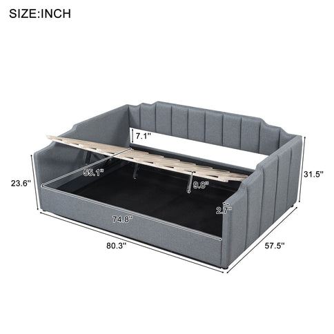 Modern Upholstered Daybed With Underneath Storage