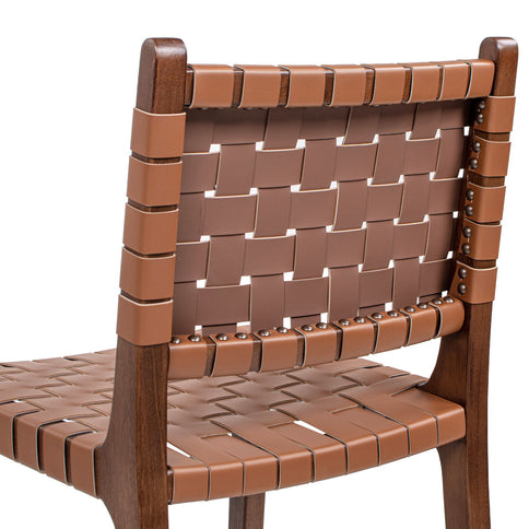 Andre - Counter Stool With Back - Pecan Brown