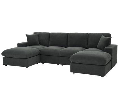 Sectional With 2 Ottomans