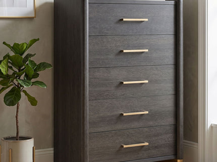 Clifton - 5 Drawer Chest - Espresso