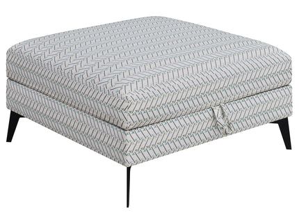 Harrison - Upholstered Storage Ottoman - Gray / Black