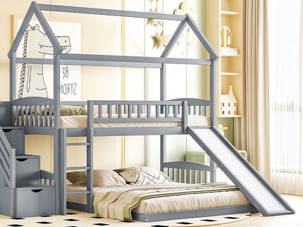 House Bunk Bed With Slide