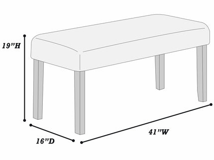 Contemporary Dining Bench Soft Upholstered