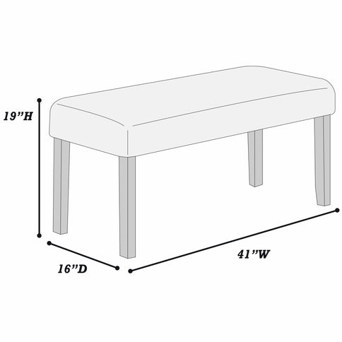 Contemporary Dining Bench Soft Upholstered