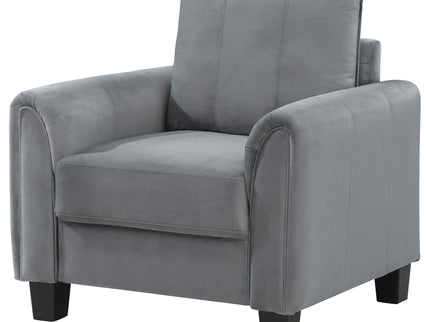 Dixon - Upholstered Rolled Arm Accent Chair - Gray