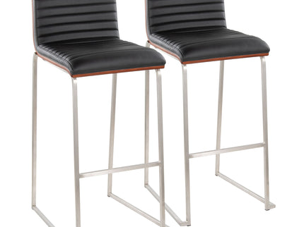 Mason Mara - Contemporary Fixed Height Barstool (Set of 2)