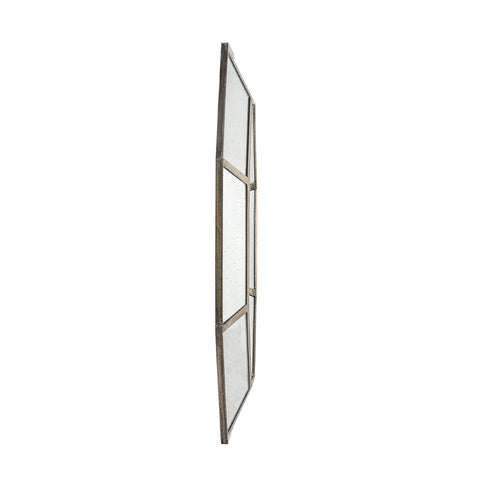 Oversized Octagon Mirror, Mid Century Modern Accent Mirror, For Living Room, Entryway, Bedroom, Hallway - Silver
