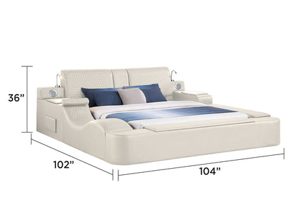 Zoya - Smart Multifunctional Bed, Built In Bluetooth Speakers, USB Charging