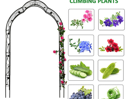 Metal Garden Arch Assemble Freely With 8 Styles Garden Arbor Trellis Climbing Plants Support Rose Arch