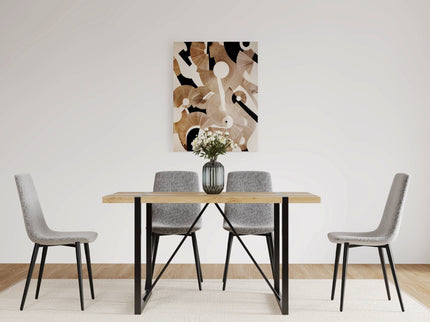 Modern Upholstered Dining Chairs With Cushion Seat And Sturdy Legs (Set of 4)
