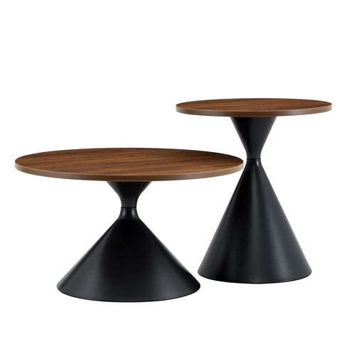 2 Piece Coffee Round Table Set