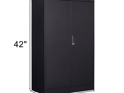 Metal Storage Cabinet With Locking Doors And Adjustable Shelf, Folding Filing Storage Cabinet, Folding Storage Locker Cabinet For Home Office, School, Garage