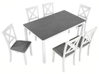 White / 7 Pc. Table, 6 Chairs