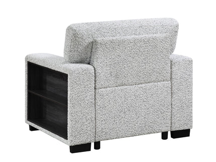 Prato - Chair With Storage And USB - Gray