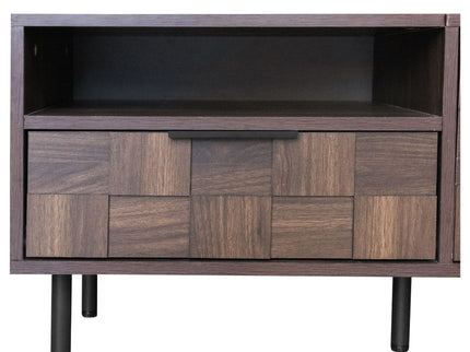 78" TV Stand With Storage Cabinets For Living Room - Walnut