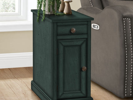 Accent Table With Storage Drawer For Living Room - Blue