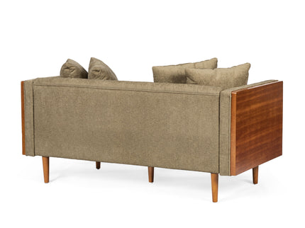 Retro Modern Loveseat With Button Tufted Upholstery