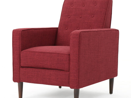 Mid-Century Modern Recliner With Button Tufted Waffle Stitch