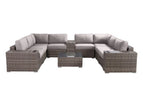 Dark Gray / 2 Pc. U-Shaped Sectional, Table