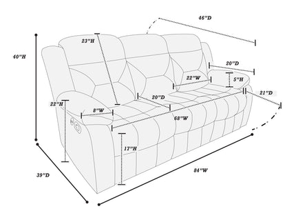 Contemporary Living Room Set With Pillow Arms And Headrest Support