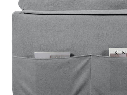 Convertible Pull Out Sofa Bed Queen Size, 3 In 1 With Side Storage